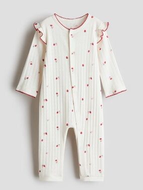 Strawberry Cotton Pointelle Jumpsuit